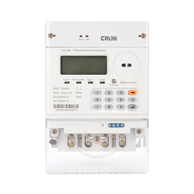 GPRS-1P Smart Electric Meter IP 54 Rated Wireless Electricity Meter für einfache Bereitstellung und Wartung Der CA168-J STS Prepaid Meter