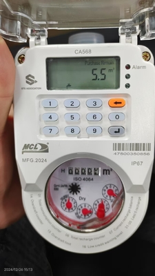Prepaid-Wasserzähler LoRa Wan STS Standard Klasse B Genauigkeit Kunststoffkörper IP67 Wasserdicht für Tansania